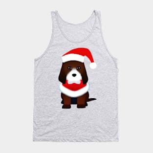 Christmas Dog Transparent Background Tank Top